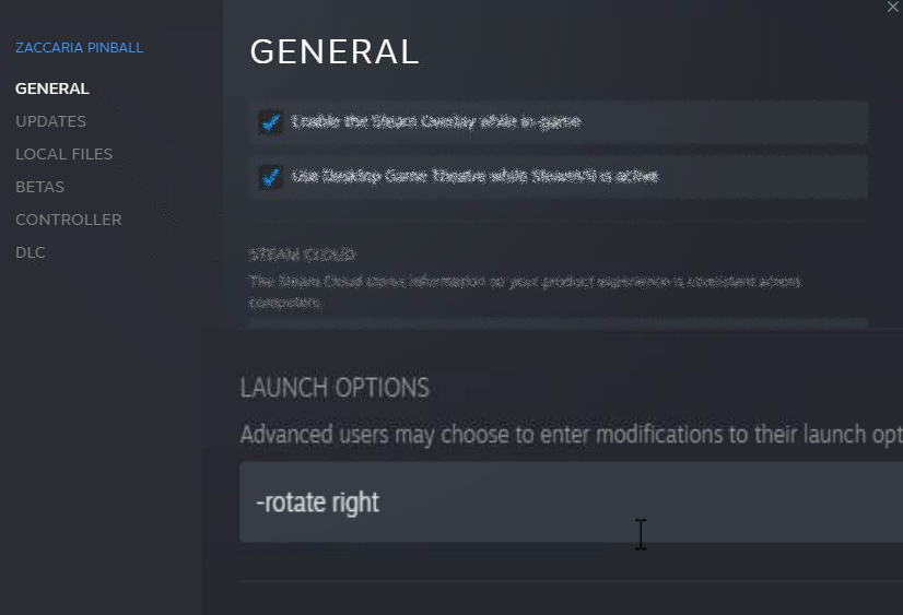 zaccaria pinball cabinet mode